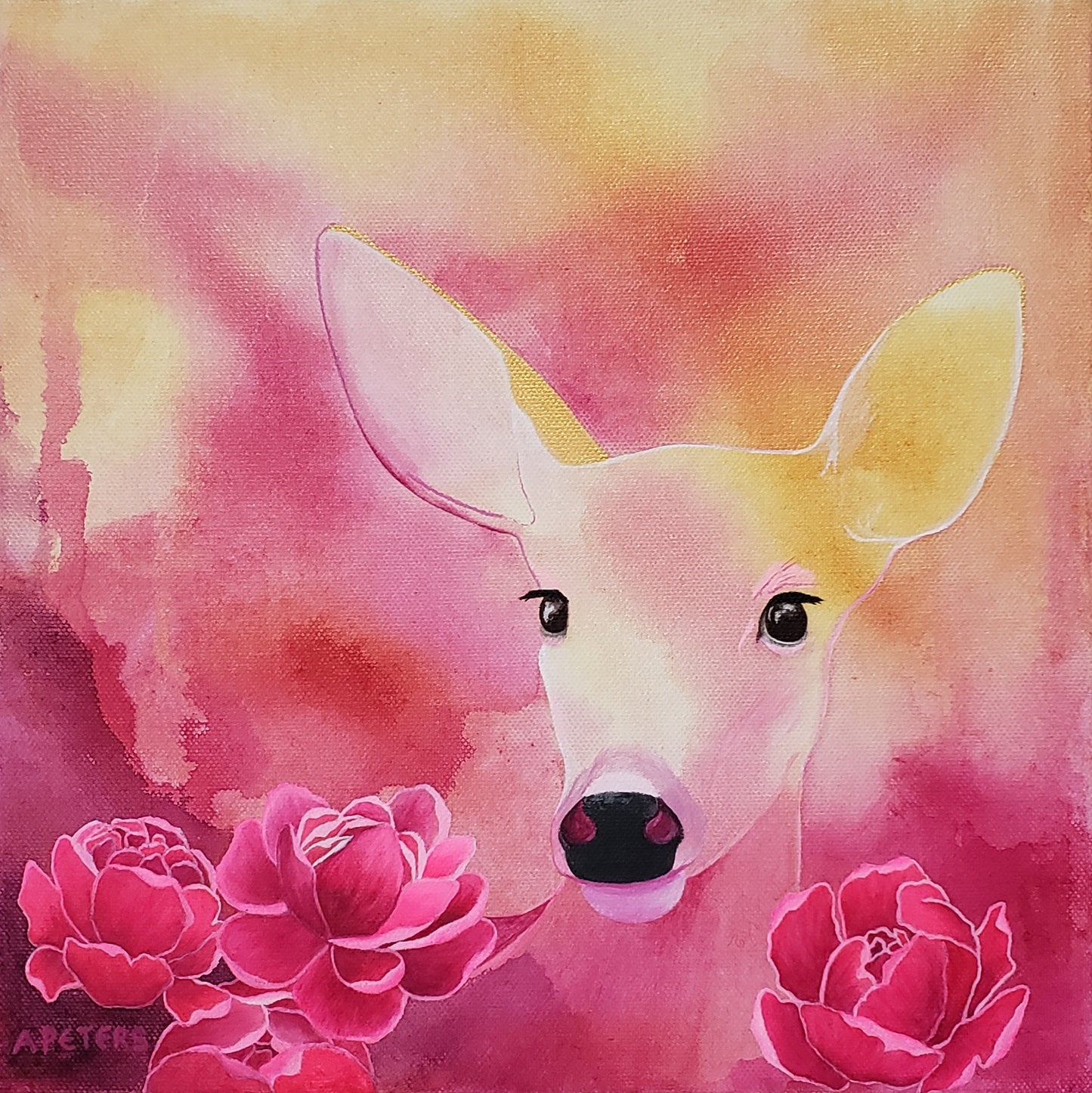 "Doe Among Flowers"