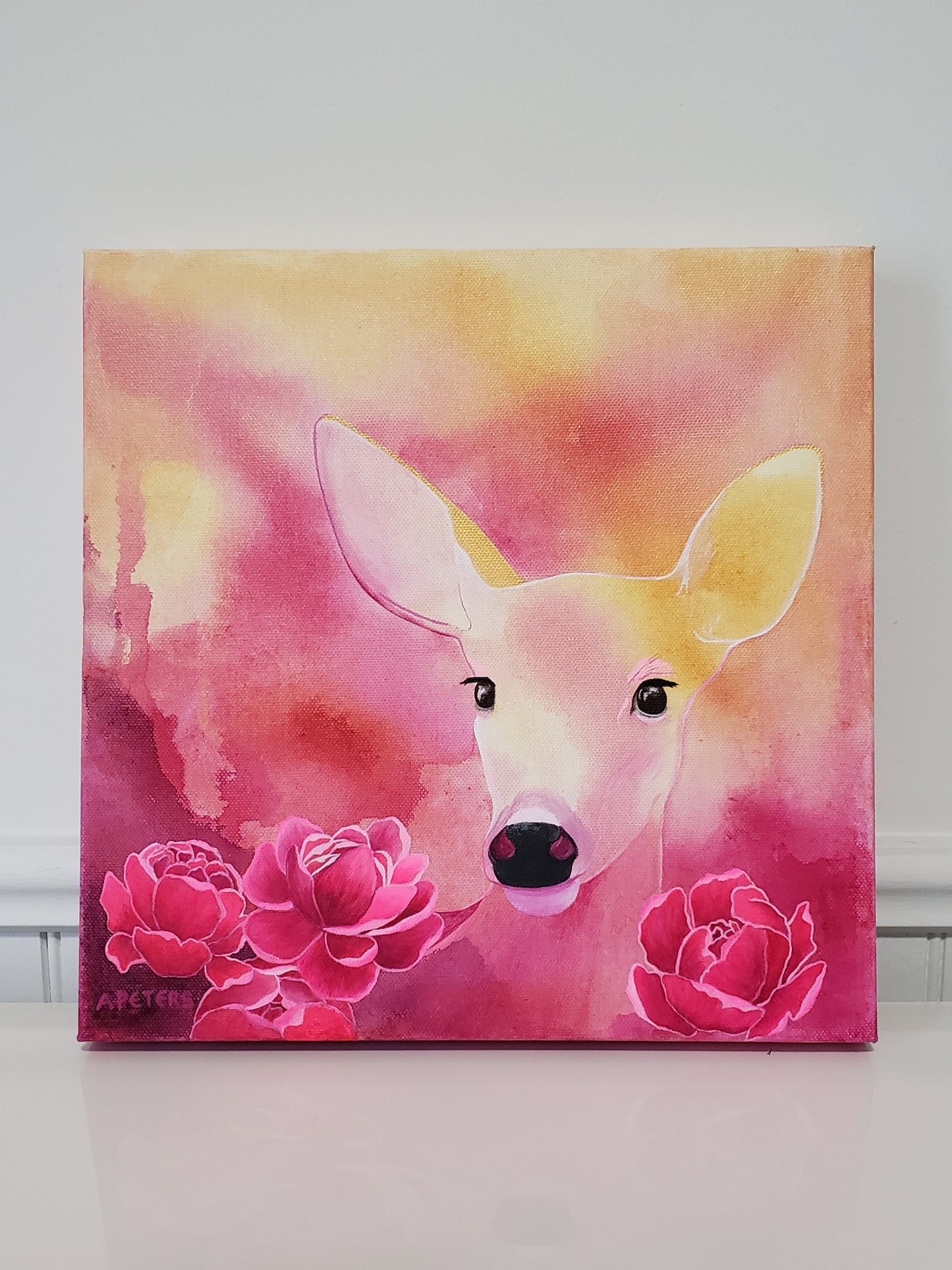 "Doe Among Flowers"