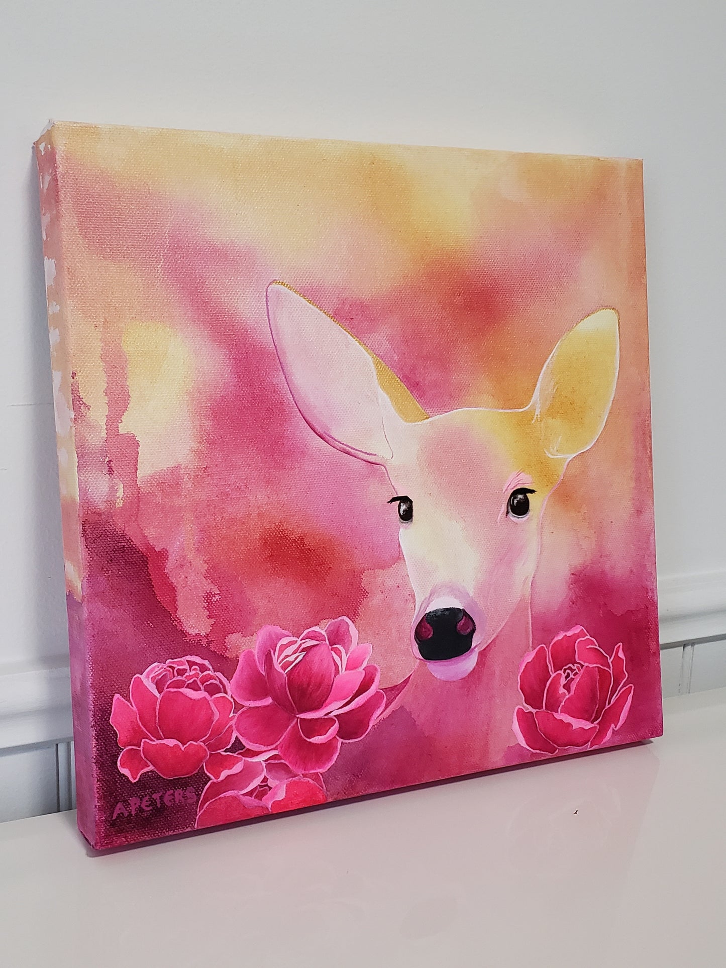"Doe Among Flowers"