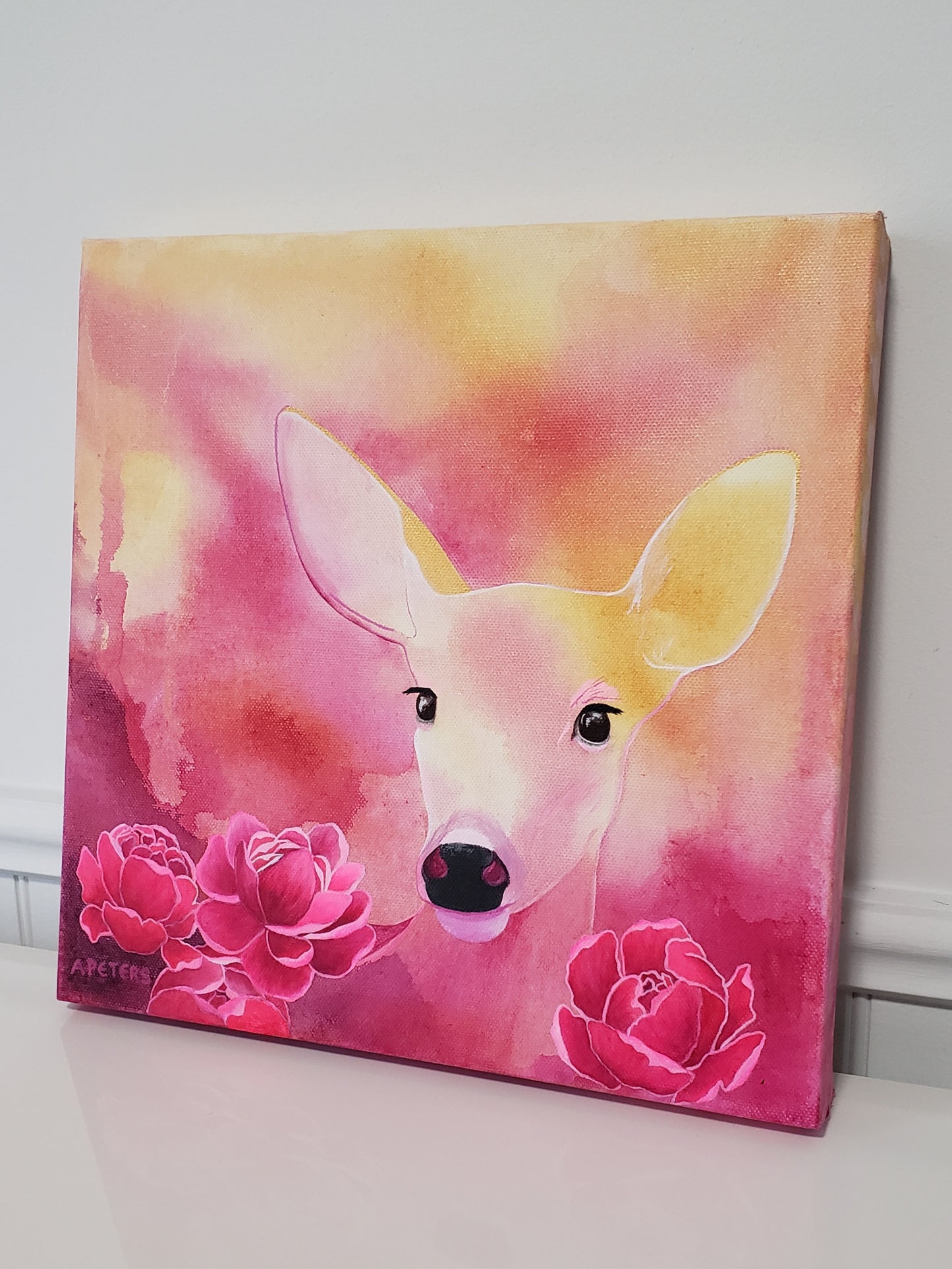 "Doe Among Flowers"