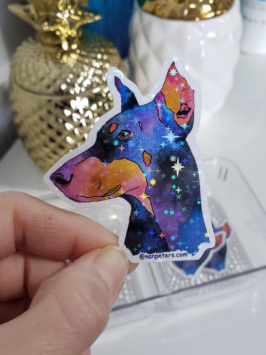 Doberman Sticker (Sparkly)