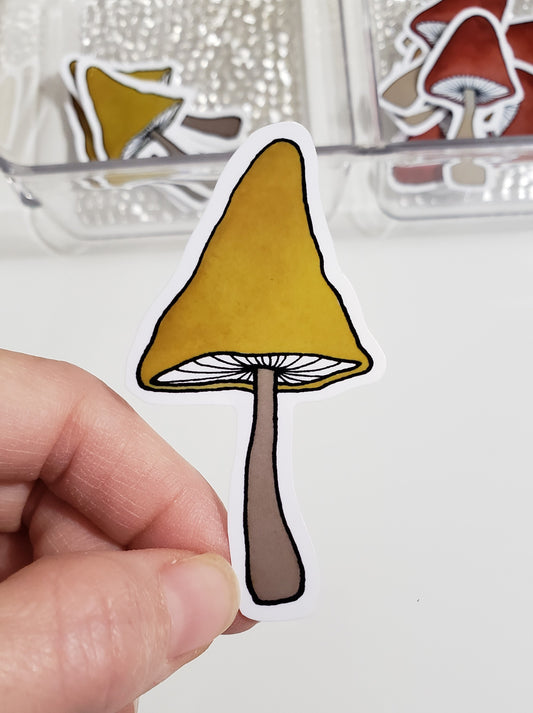 Mushroom Sticker (Ochre)