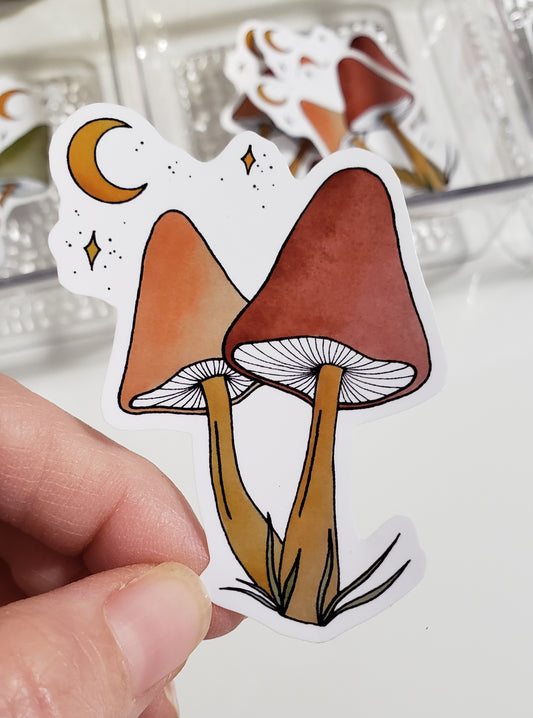 Mushroom Sticker (Moon Sienna)
