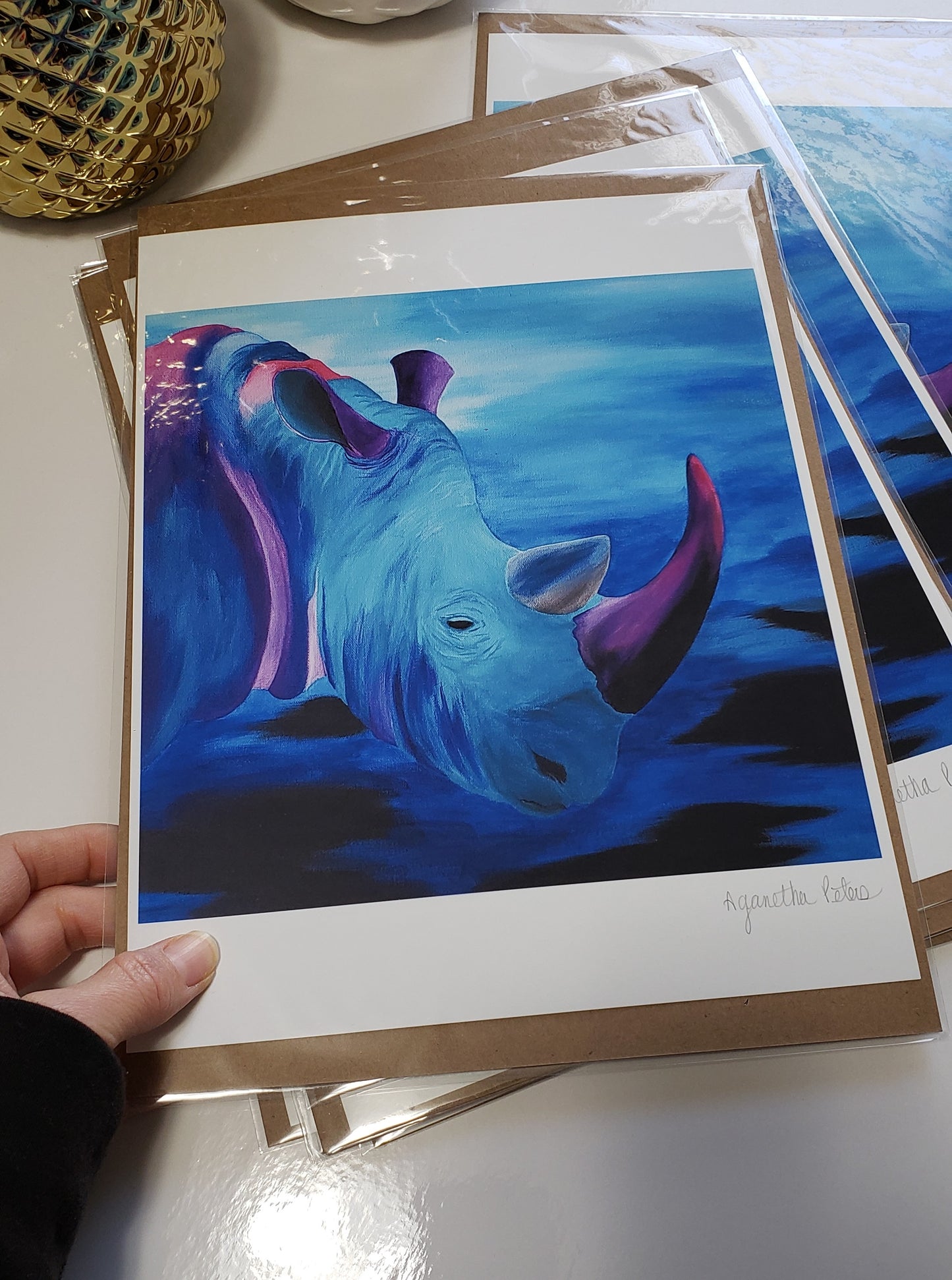 Calm Rhino Print