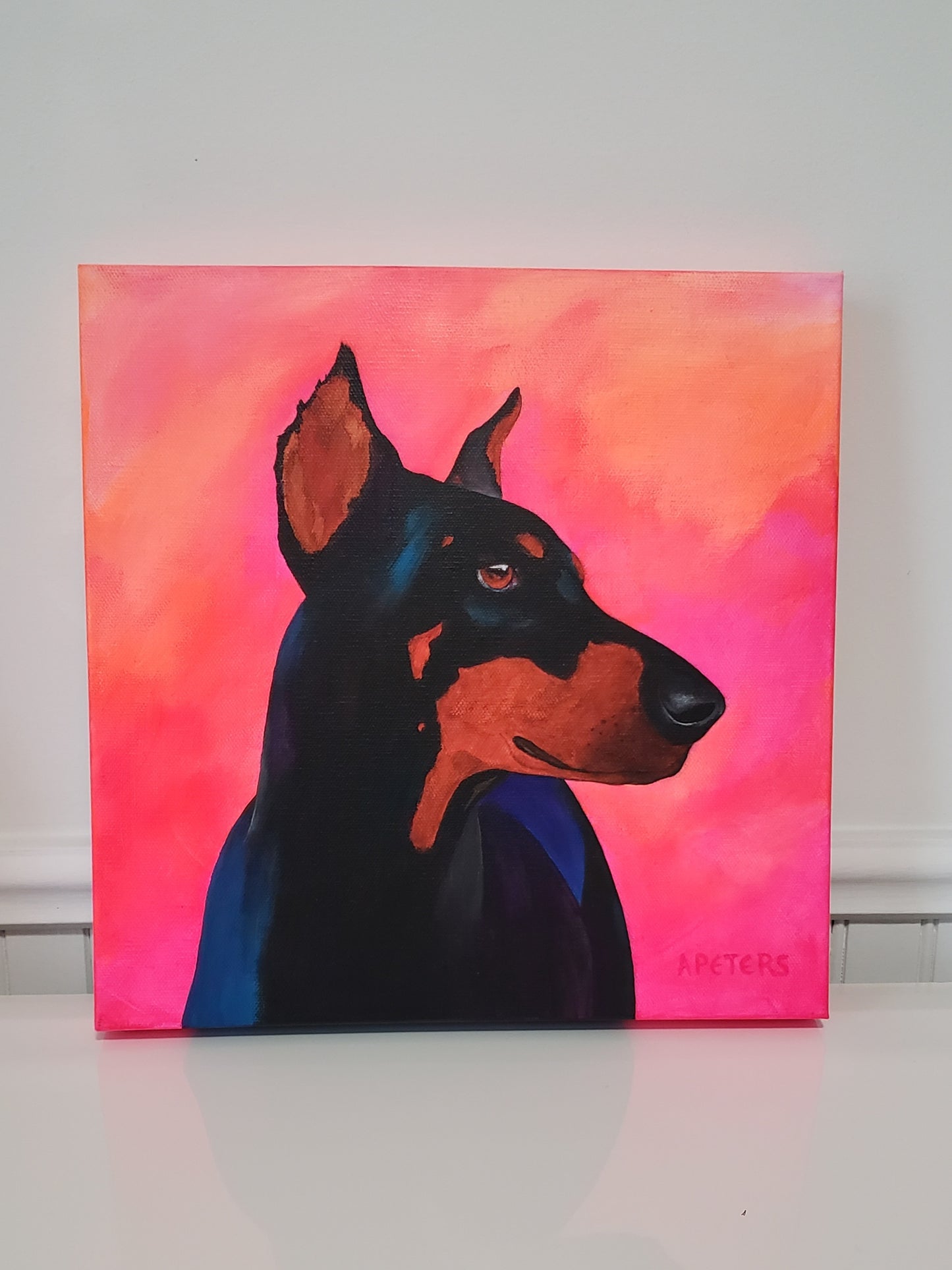 "Portrait of a Doberman"