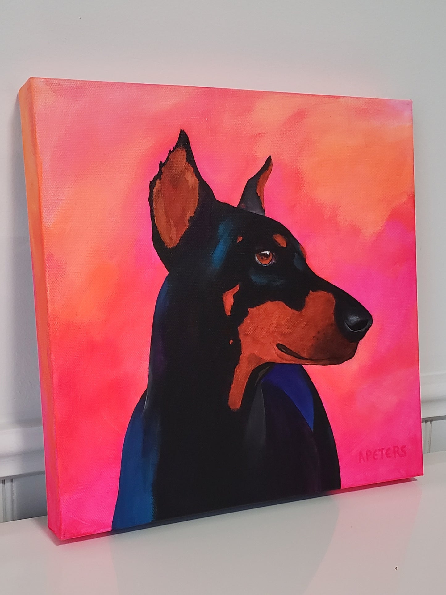 "Portrait of a Doberman"