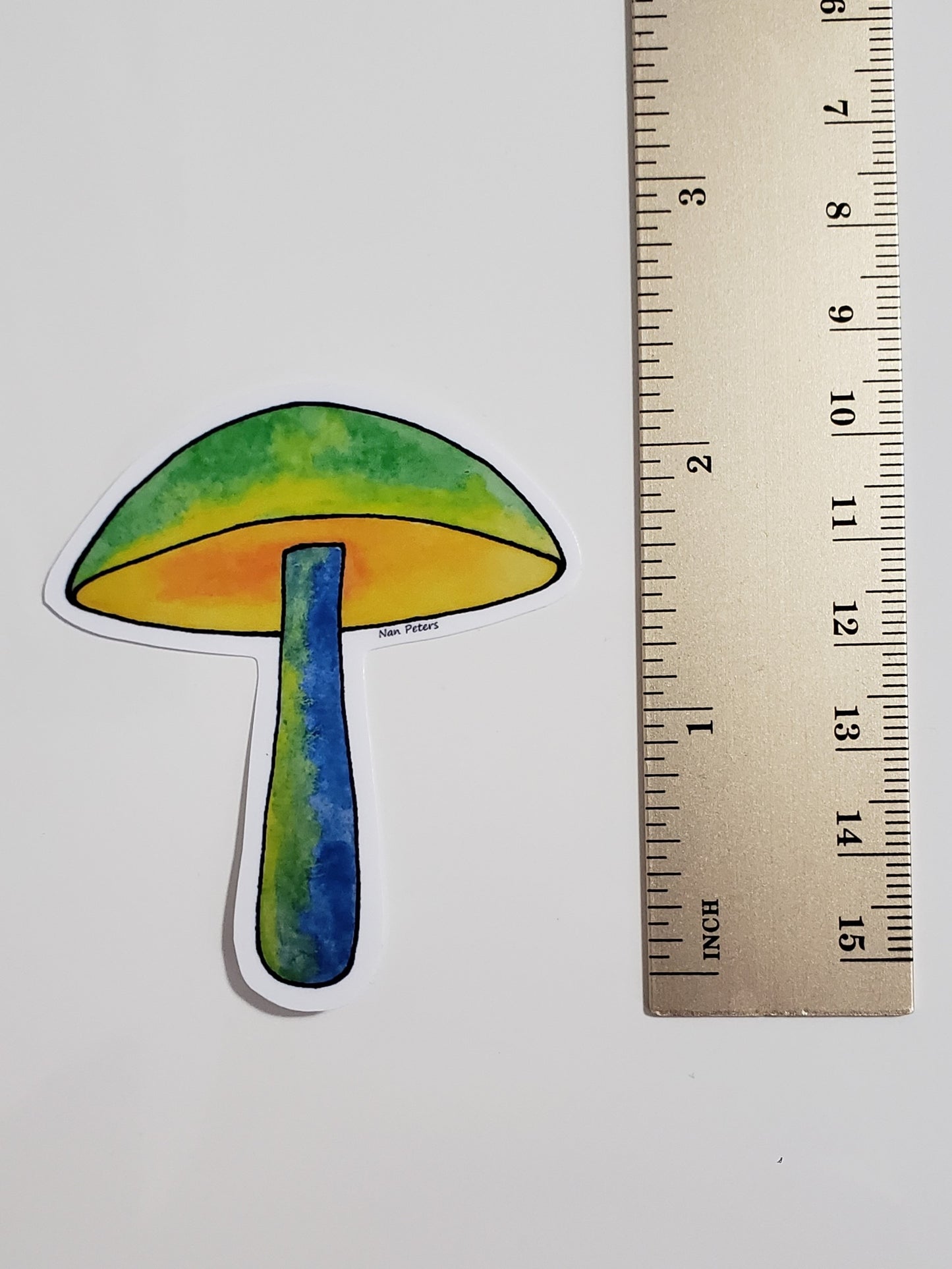 Mushroom Sticker (Yellow/Green)