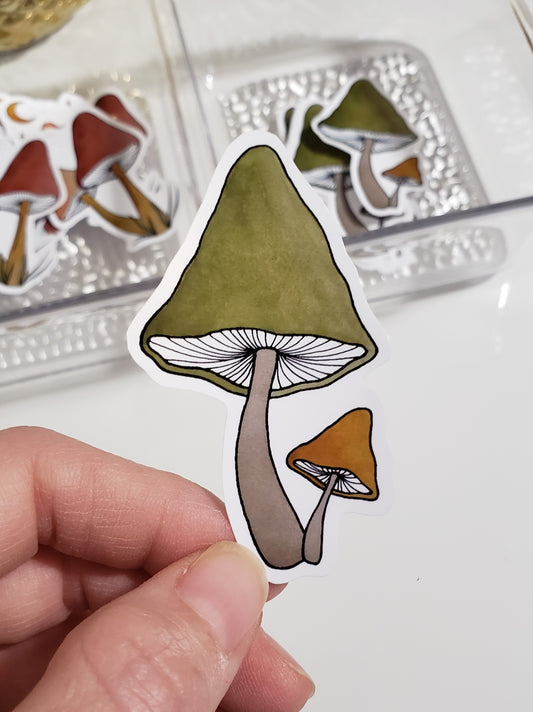 Mushroom Sticker (Sage)