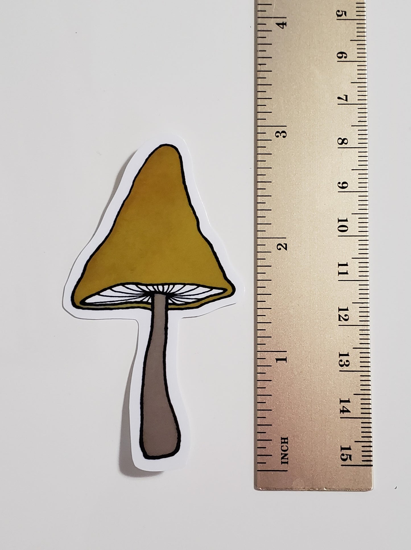 Mushroom Sticker (Ochre)