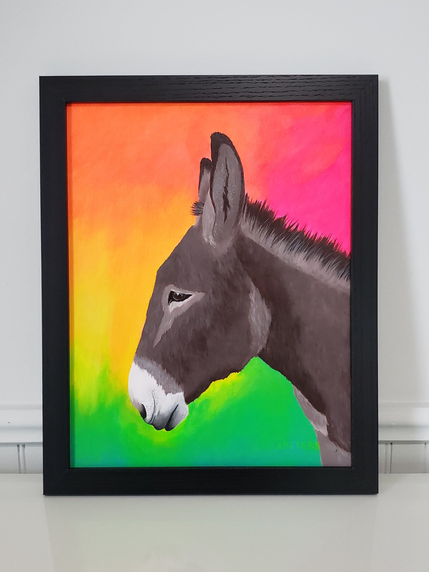 "Radiant Resilience: A Portrait of a Donkey"