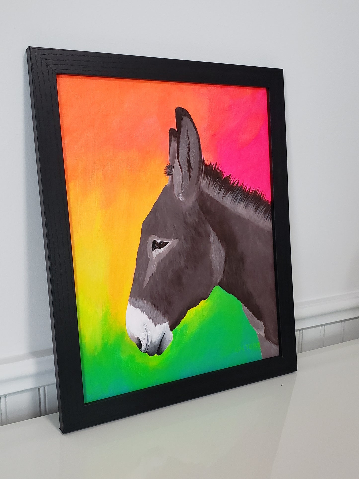 "Radiant Resilience: A Portrait of a Donkey"