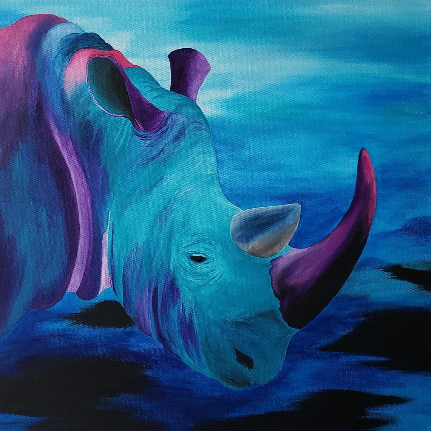 Calm Rhino Print