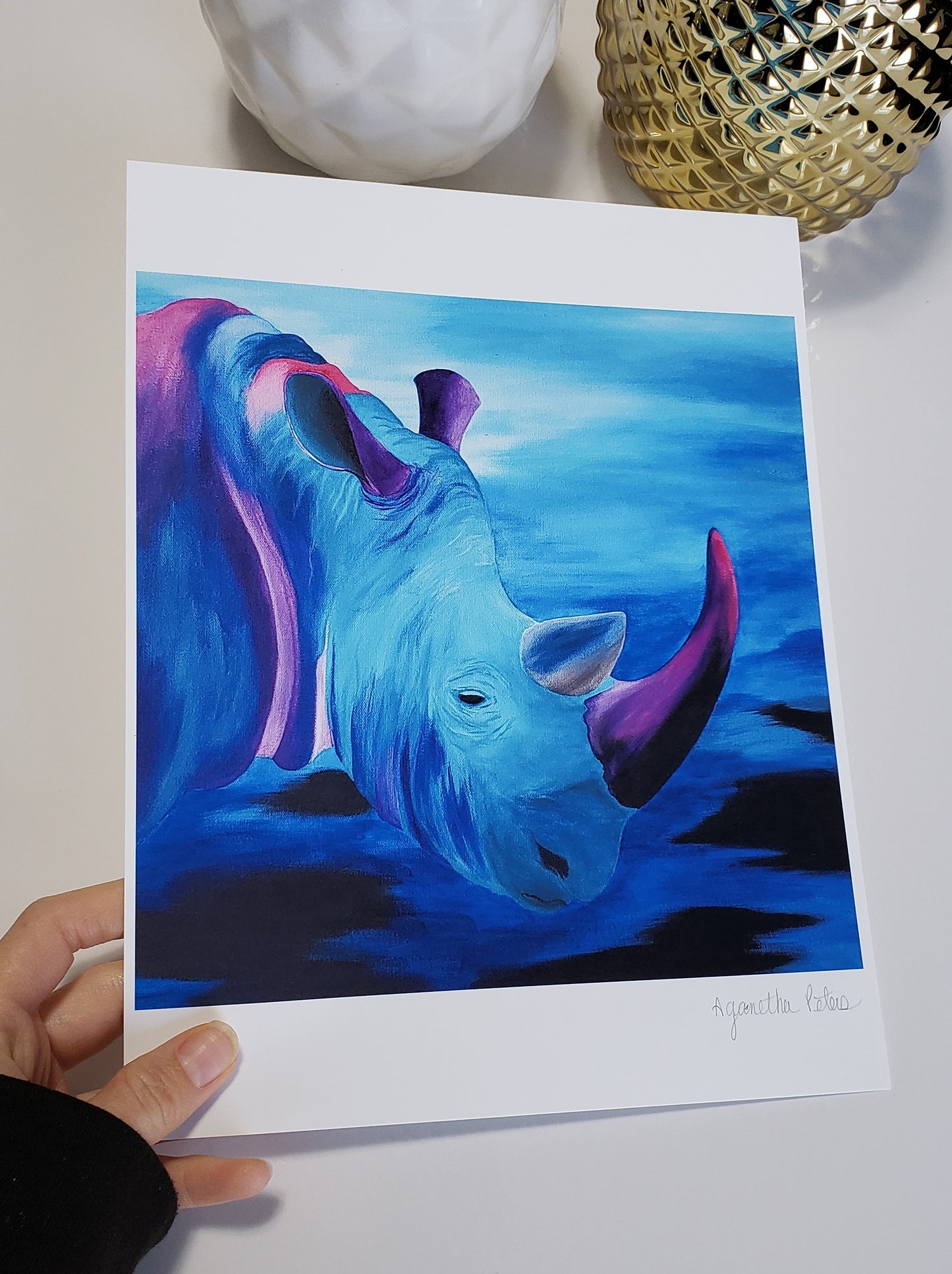 Calm Rhino Print