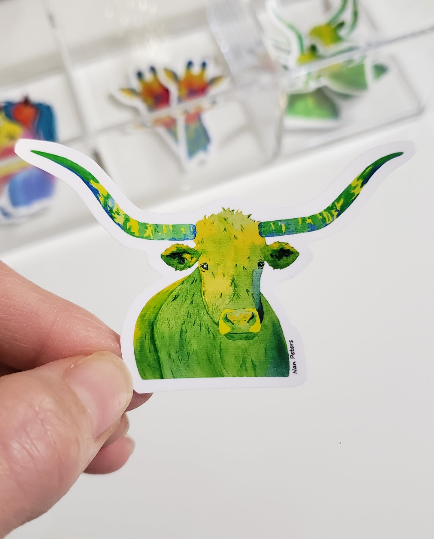 Longhorn Cow Sticker